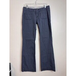 Aeropostale Pants Vintage Y2K Women's Blue 7/8 Low Rise Flare Leg Pockets Preppy